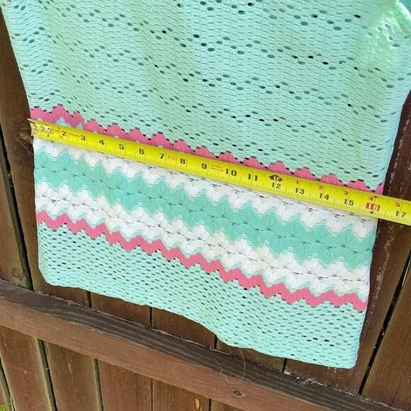 Vintage Turquoise Button Vest Top Handmade - Picture 7 of 9